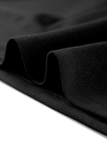 Allegra K Women's Sweetheart Neck Sheer Mesh Panel Long Sleeve Evening Party Bodycon Dress X-Large Black #TOP4