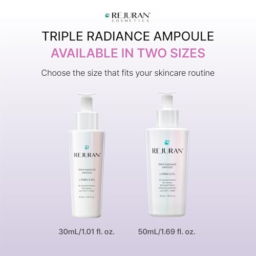 Image of REJURAN Triple Radiance Ampoule 30ml - DOT c-PDRN 0.5% Serum for Tone, Texture & Glow - Niacinamide & Licorice Extract for Even-Looking Skin
