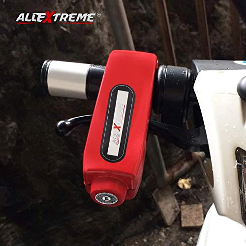 Image of Allextreme EXBAL1R Anti Theft Motorcycle Grip Throttle Brake Handlebar Lock (Multicolor)