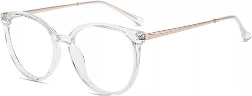 Firmoo Oversize Blue Light Blocking Glasses for WomenMen, Anti Glare Anti Eyestrain, Chic Round Computer Glasses Unisex