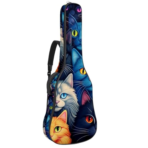 Housse de guitare acoustique imperméable 104,7 cm avec multiples poches de rangement