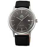 Gris oscuro y Negro Orient Reloj Analógico para Hombre de Automático con Correa en Cuero FAC0000CA0