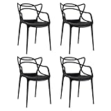 Kit 4 Cadeiras Allegra Masters, Polipropileno, Empilhável, Lavável, para Áreas Internas e Externas - Ideal para Cozinha,...
