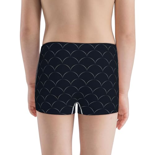 Boys' Cotton Boxer Brief Soft Underwear-Black Fish Scales3