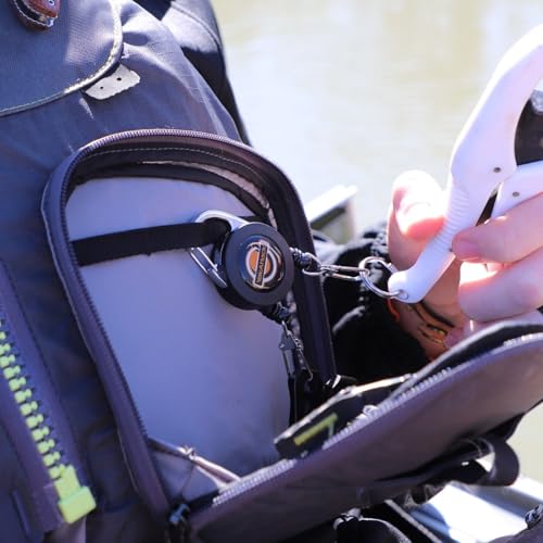 image for YakAttack Dual Fishing Tool Retractor | Twin 18” Nylon Cables | Secu