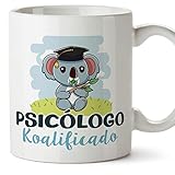 MUGFFINS Tazas para PSICÓLOGO hombre - En Español - Koalificado/koalificada - 11 oz / 330 ml - Regalo original y divertido