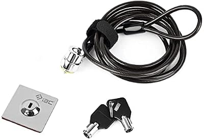 I3C Laptop Cable Lock, Hardware Security Cable Lock with Keys, Anti Theft Combination Lock Compatible with Laptop Monitor Tablet Surface Projector and Other Electronic Devices (1 Pack)