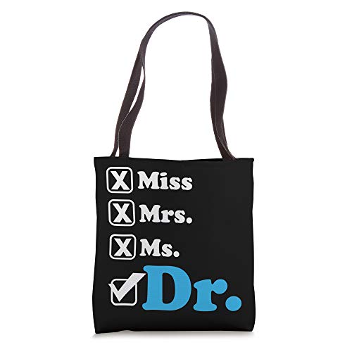Bolso tote para graduación: Miss, Ms, Mrs, Dr, Ph.D., PhD, doctorado — regalo divertido para graduados miniatura 1