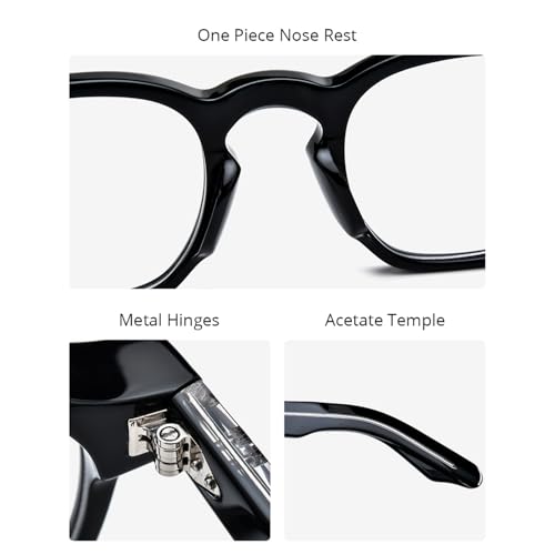 Image of HEPIDEM Acetate Glasses Frame Men Women Square Eyeglasses Optical Spectacles MZEPH