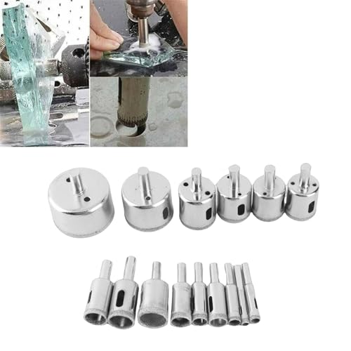 Kit de brocas sierra de corona de diamante 15 piezas miniatura 6