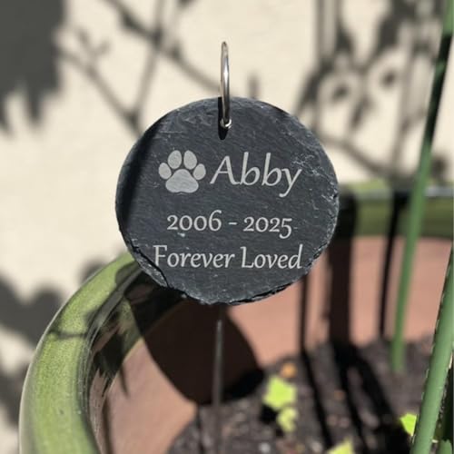 WEIYOUDP Piedra conmemorativa personalizada para mascotas para el hogar y el jardín, regalos conmemorativos para perros por la pérdida de perro, placa de marcador de tumba de gato, regalo de