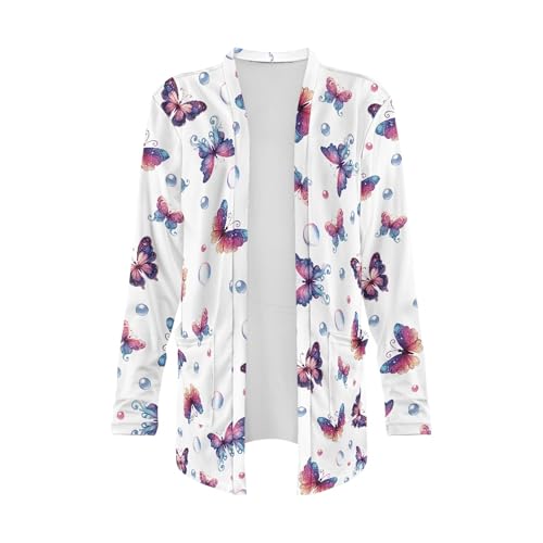 Image of Cardigan Sweaters for Women Long Sleeve Cardigan Soft Drape Open Front Fall Dusters V-Neck Jackets Dressy Loose Coat