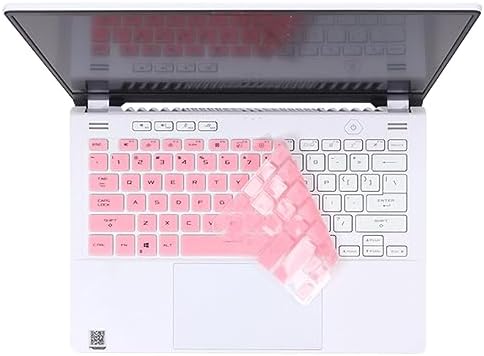Silicone Keyboard Skin Compatible for ASUS ROG Zephyrus G15 GA503, Flow X13 GV301 & X16 GV601VI, Zephyrus M16 GU603 & TUF Dash 15 TUF516PE F15 FX516PM FX516PR Series Laptop - Pink - Thumbnail 4