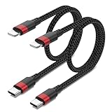 Bkduice USB C auf Lightning Kabel Kurz 60cm [2 Stück], MFi-Zertifiziert iPhone Carplay Kabel PD Kurzes USBC auf Lightning Schnellladekabel für iPhone 14 13 12 11 Mini Pro Max XS XR X Plus SE