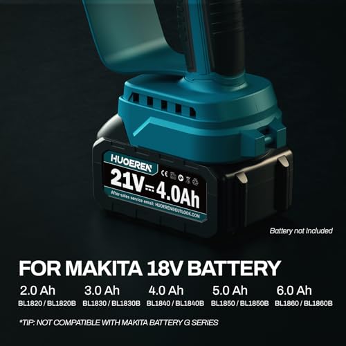 HUOEREN Mini motosserra sem fio compatível com bateria Makita de 18 V, motosserra portátil sem escov