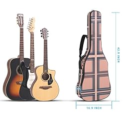 Housse imperméable pour guitare acoustique avec double bandoulière et poche Motif écossais rétro, Multicolore 01., 42… - Les Beatles, Paul McCartney, John Lennon, RIngo Starr, George Harrison Housse imperméable pour guitare acoustique avec double bandoulière et poche Motif écossais rétro, Multicolore 01., 42… – Image 5