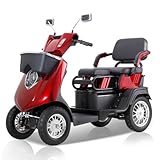 2 Seater Electric Scooter Mobility Scooter for Adults 1000W, Anti-Theft Remote Key, 580 lbs Weight Capacity, High-Tech Disc Brake, Wider Blast Tires, Adjustable Seat, Storage Box, Brake Lights