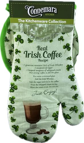 JC Walsh Irish Coffee Oven Glove & Pot Holder Set