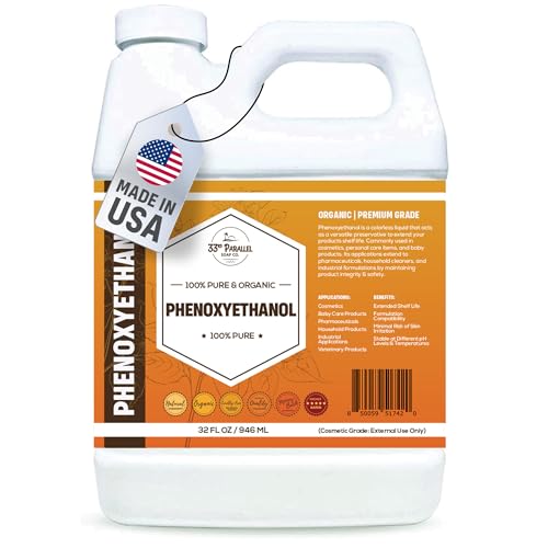 PHENOXYETHANOL Preservative Liquid (32 oz) Paraben-Free; Formaldehyde-Free; Water & Oil Soluble |