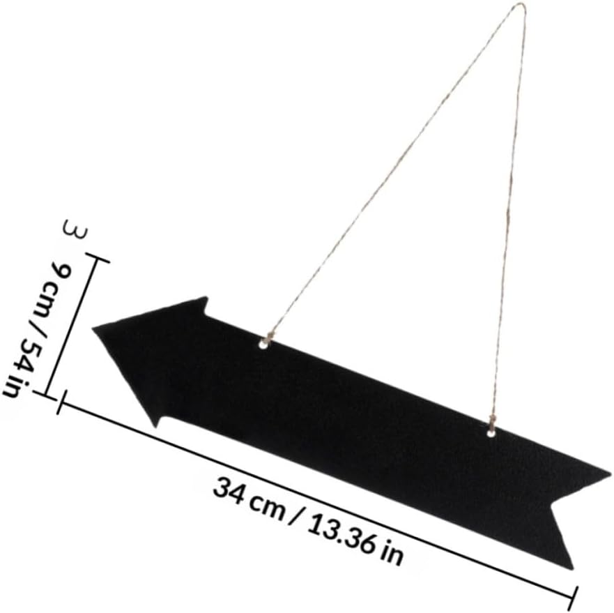 3pcs Wooden Arrow Hanging Chalkboard Signs for Wall Decoration Xmas