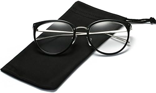 LKEYE Unisex Vintage Oversize Clear lens Round Eye Glasses LK5901