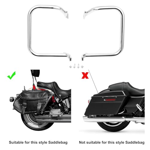 Green-L Barandillas Cromadas para Alforjas Compatibles con Harley Softail FLST 2000-2017 miniatura 4