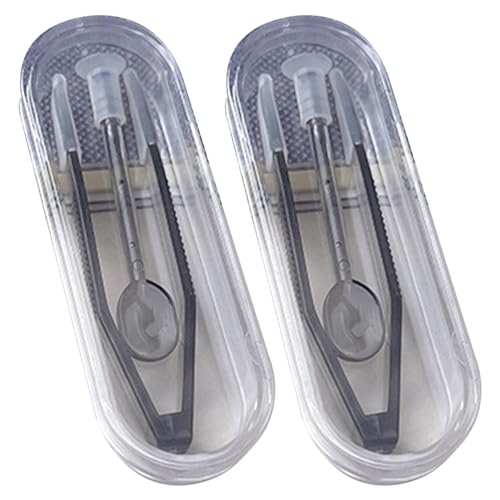 szutfidy Colorful Contact Lens Remover and Inserter Tool Case Set, Contact Applicator with Soft Tip, Suitable for Contact Lens User Black