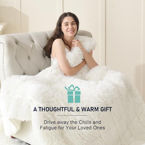Wemore 1W110860 Shaggy Long Fur Faux Fur Weighted Blanket thumb #4