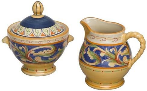 Pfaltzgraff Villa della Luna Covered Sugar Bowl and Creamer
