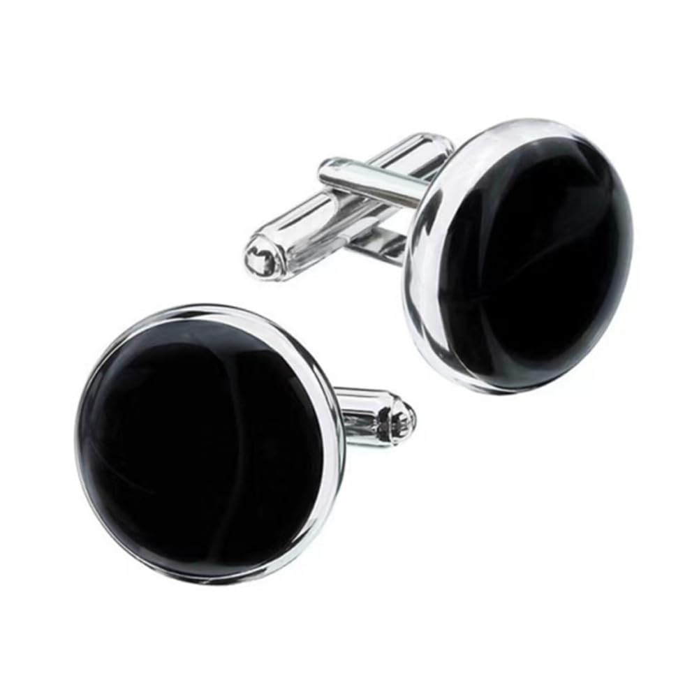 Generic Gemelos Camisa Hombre Gemelos de Hombre Gemelos Personalizados Boda Regalo para Hombres para Bodas, Negocios, Comerciales, Día del Padre, 1.8*1.8cm, Negro