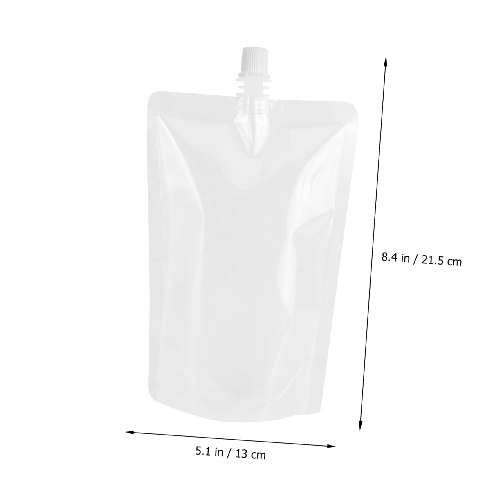 DECHOUS 50Pcs Portable Plastic Drinks Bags Transparent Beverage Flasks with No Leak Seal for Juice Soybean Milk the Go Use Reusable Liquid Pouches