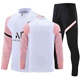 EPMANN 2122-2223 Paris voetbal trainingspakken voor heren, trainingspak voor voetbal jasje voor voetbalclub Europa trainingspak lange mouwen volwassenen Parijs lente herfst,8,L
