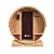 ALEKO Barrel Sauna | Personal Dry Wet Steam Sauna | Indoor Outdoor | Rustic Cedar Wood w/Front Porch Canopy | 3-4 Person Sauna | UL Certified 4.5 kW Harvia Heater