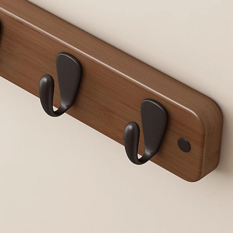 Perchero de pared de madera para colgar abrigos sin ocupar espacio 4