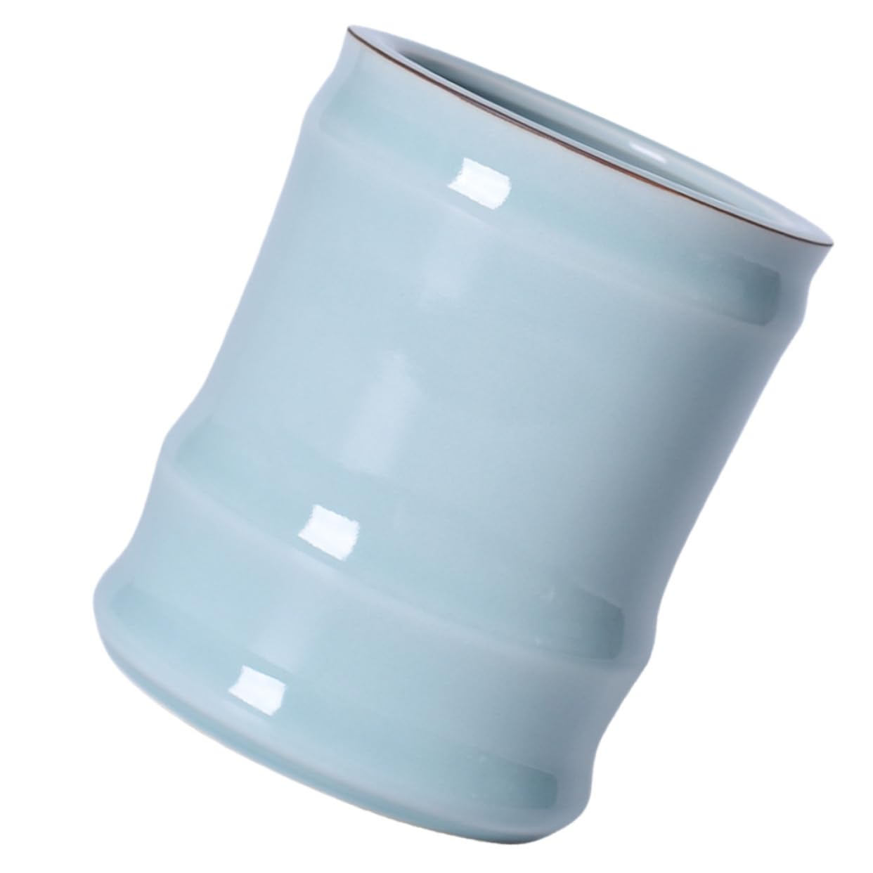 Porte-stylo Cylindrique en Céramique, Grosse Capacité, pour Bureau Élégant