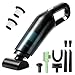 Handstaubsauger Akku Kabellos, 25000pa Auto Staubsauger Stark mit Bürstenloser Motor, 4-in-1Mini Staubsauger mit Autozubehör, Nass & Trocken mit Waschbar Filter für Tierhaare, Büro, Haus (Schwarz)
