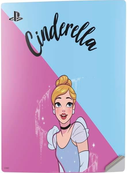 Skinit Decal Gaming Skin Compatible with PS5 Digital Edition Console - Officially Licensed Disney Princess Cinderella Art Design
