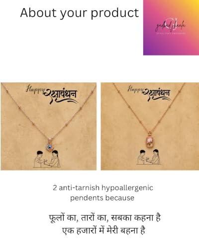 Image of Raksha Bandhan Gift Hamper for Sister | Premium Jewellery Gift Box with Rakhi Bracelet, 2 Pendant Necklaces, 1 claw clip & 2 Designer Earrings | Rakhi Gifts for Sister | Birthday & special Gifts for Women
