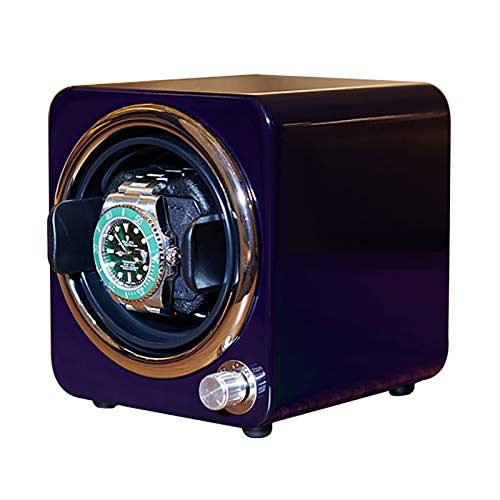 Uhrenbeweger mit Spinner-Aufziehbox, Mini-Einzeluhrenbeweger, mechanischer Uhrenbeweger, Haushalt, automatischer Uhren-Shaker, leises Drehen, Uhrengerät, Farbe, Klavierfarbe, Uhrenaufbewahrungsbox