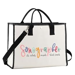 JNIAP Sonographer Makeup Bag Sonographer Gifts Ultrasound Tech Gifts Radiologist Zipper Bag Radiology Gift (Sonographer Tote)