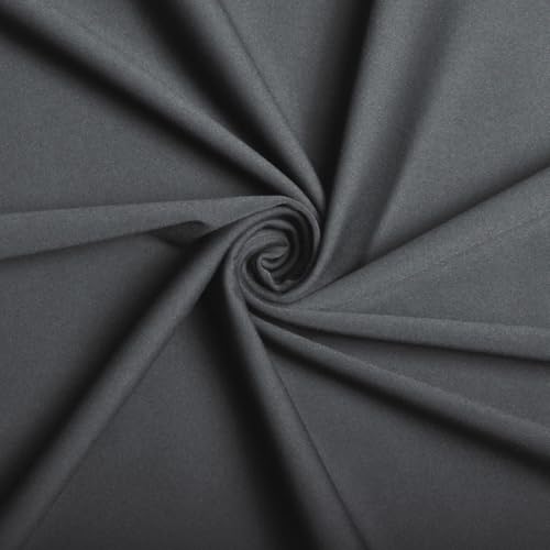 Image of Nylon Spandex Fabric by The Yard - 80% Nylon, 20% Spandex, 220 GSM, 63" Wide - Swimwear, Activewear Fabric, 4-Way Stretch, Sports, Dance, Yoga (Black, 1 Yard)