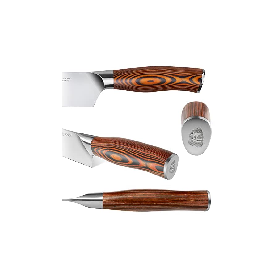 TUO-17-PCS-Kitchen-Knives-Set-Kitchen-Block-Set-with-Steak-Knife-German-X50CrMov15-Steel-Blade-Full-Tang-Pakkawood-Handle-Gift-Box-Included-Fiery-Series TUO 17 PCS Kitchen Knife Set for Kitchen with Block, German X50CrMov15 Steel Blade Knife Block Set, Full Tang Pakkawood Handle