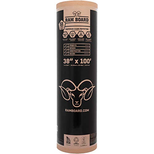 Ram Board 38 inch x 100 feet Heavy Duty Painting, Remodeling, Construction, Temporary Floor Protection (317 Sq. Ft.) - 46 RB 38-100