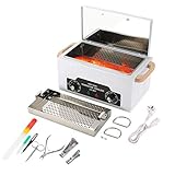 [Material duradero]: este gabinete de desinfección de alta temperatura está hecho de hierro duradero, con resistencia al impacto, resistencia al calor y resistencia al impacto. Asa portátil de madera maciza, mango de madera, madera maciza, superficie lisa, agradable al tacto, fácil de transportar