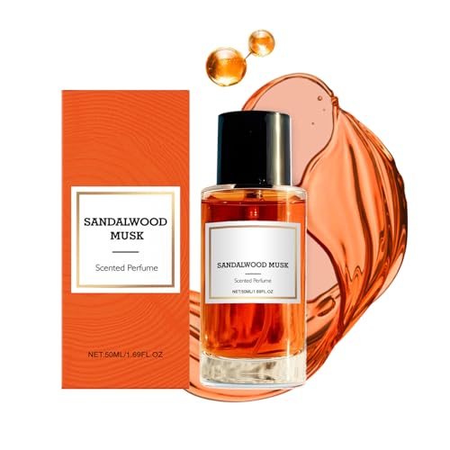 Sandalwood Musk Perfume,Unparalleled Fragrance in an Elegant Bottle Long Lasting Unisex Fragrance Daily Wear & Office Essential, Natural Travel Perfume for Men & Women 50ml