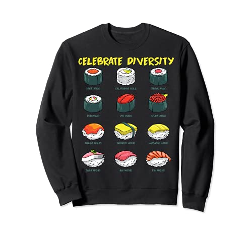 Celebrate Diversity Sushi Japanese Food Types Of Sushi Rolls Felpa