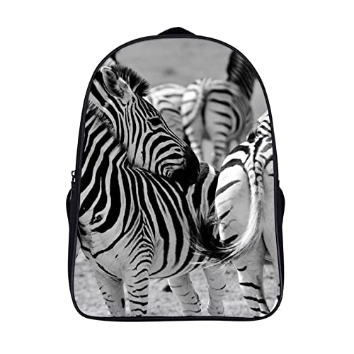 Mochila informal de cebra para el instituto o paseos urbanos de fin de semana