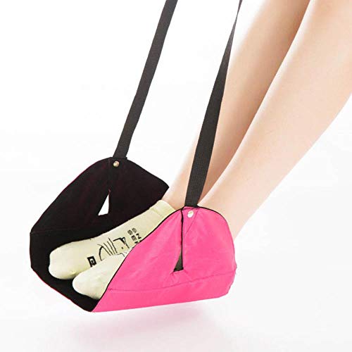 Preisvergleich Produktbild Reisenackenkissen Nackenkissen Tragbare Fußstütze Polyester Flight Carry-On Fußstütze Reisekissen Bein Hängematte Flugzeug Entlasten Füße Schwellung Fußstütze, Einzelne Rose, Siehe Detail