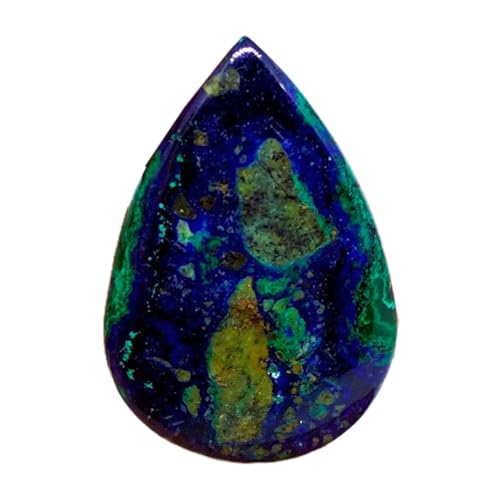 Cabochon azurite malachite naturelle poire pour créer vos bijoux bohèmes DIY