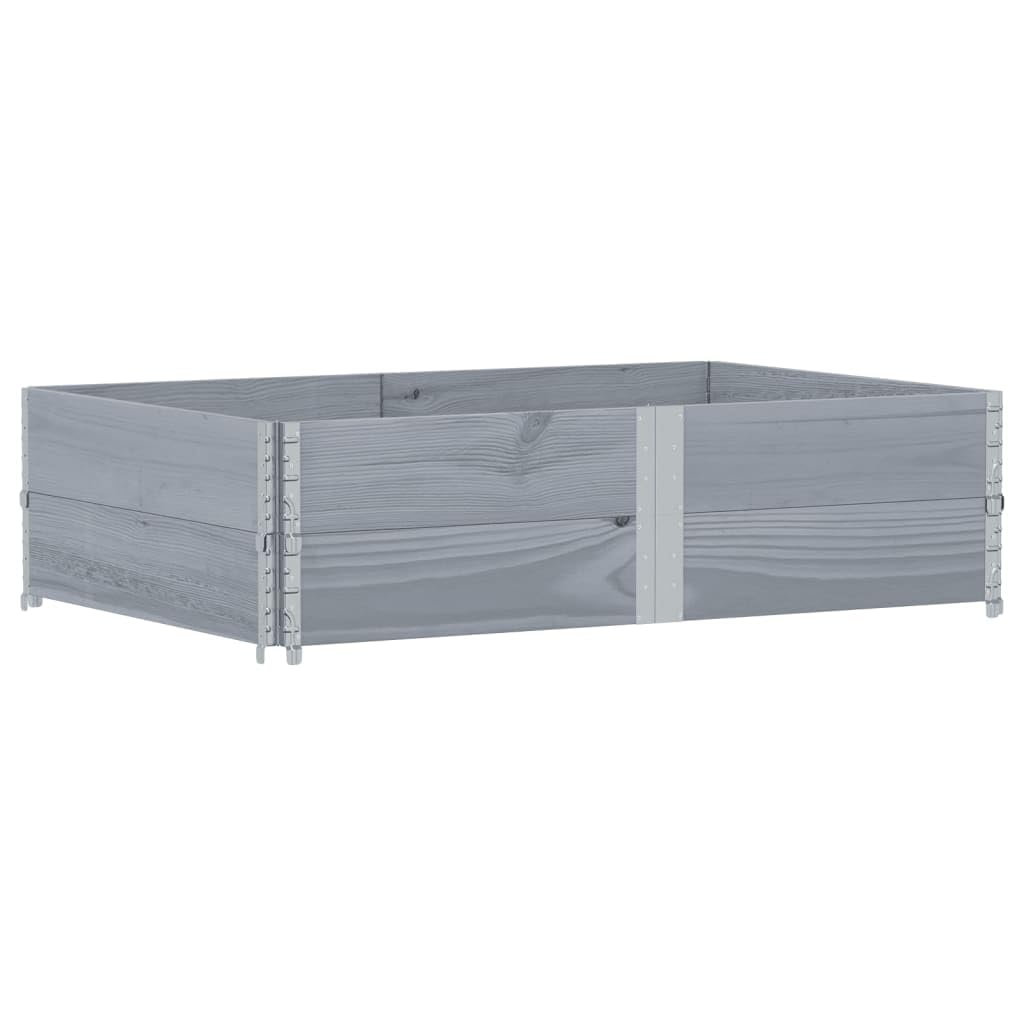 Paretali per Pallet 2pz Grigi 150x100cm Legno Massello di Pino, Commercio e Industria,Movimentazione di Materiali,Pianali di carico e Pallet, 24.1kg-4010307